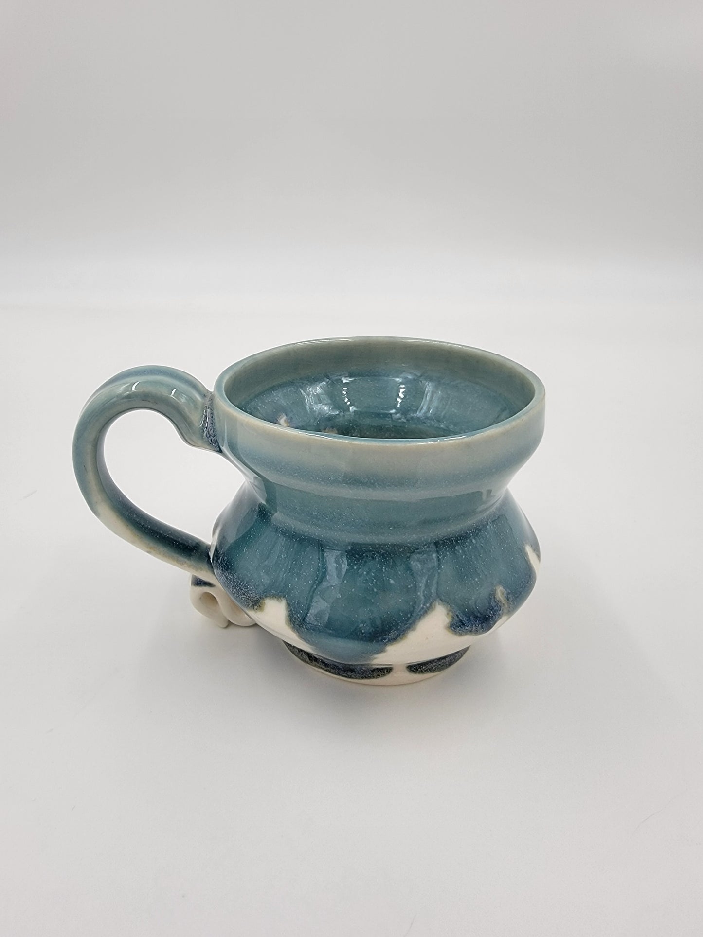 Wheel Thrown Blue Opal Collection Mug #11