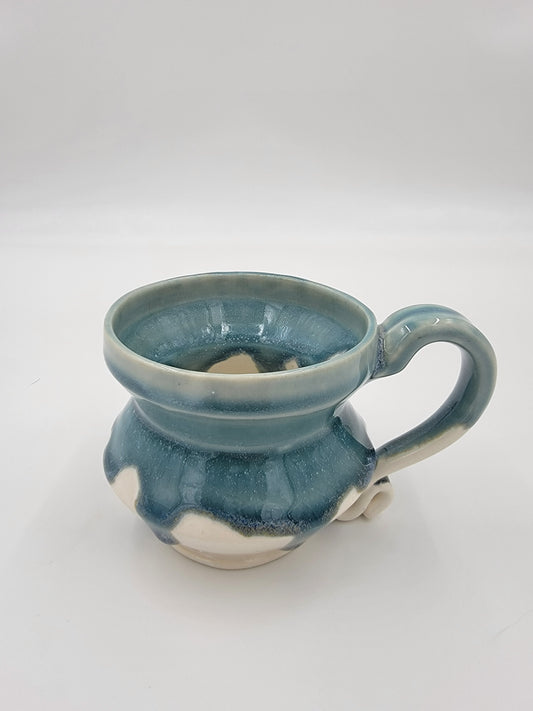 Wheel Thrown Blue Opal Collection Mug #11